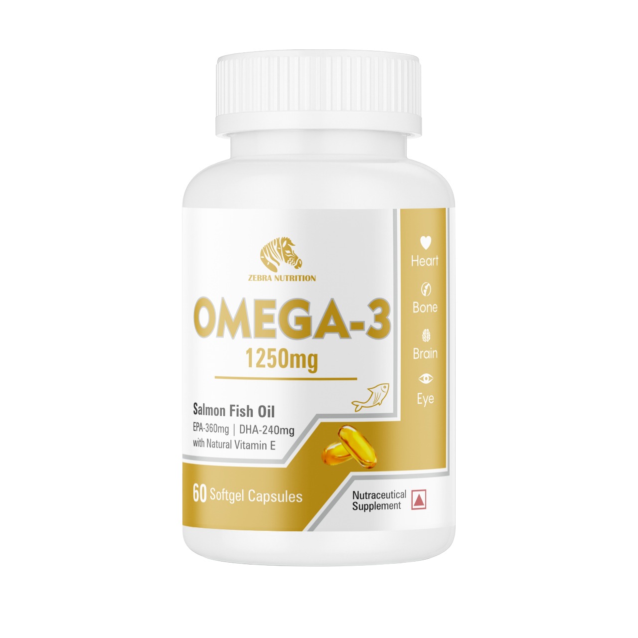 Zebra Nutrition Omega-3 1250mg